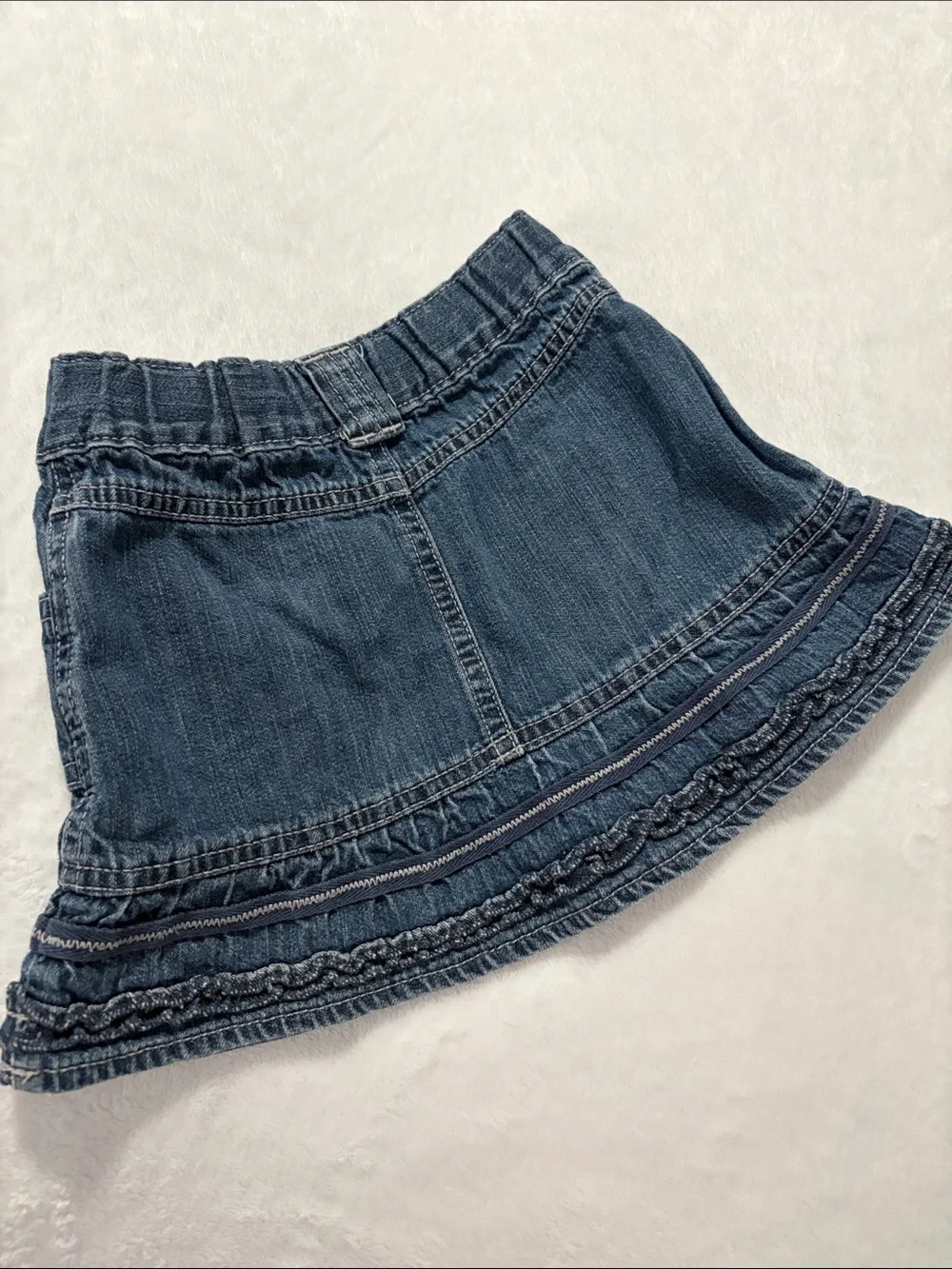 Old Navy Dark Blue Denim Mini Skirt with Front Pockets
